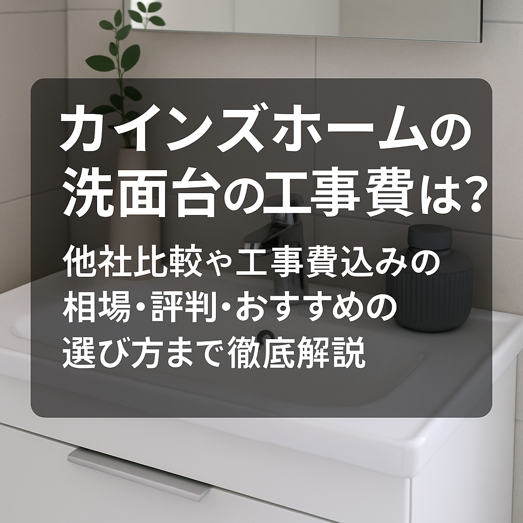 カインズホームの洗面台の工事費は？他社比較や工事費込みの相場・評判・おすすめの選び方まで徹底解説