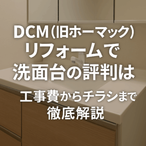 DCM(旧ホーマック)リフォームで洗面台の評判は？工事費からチラシまで徹底解説