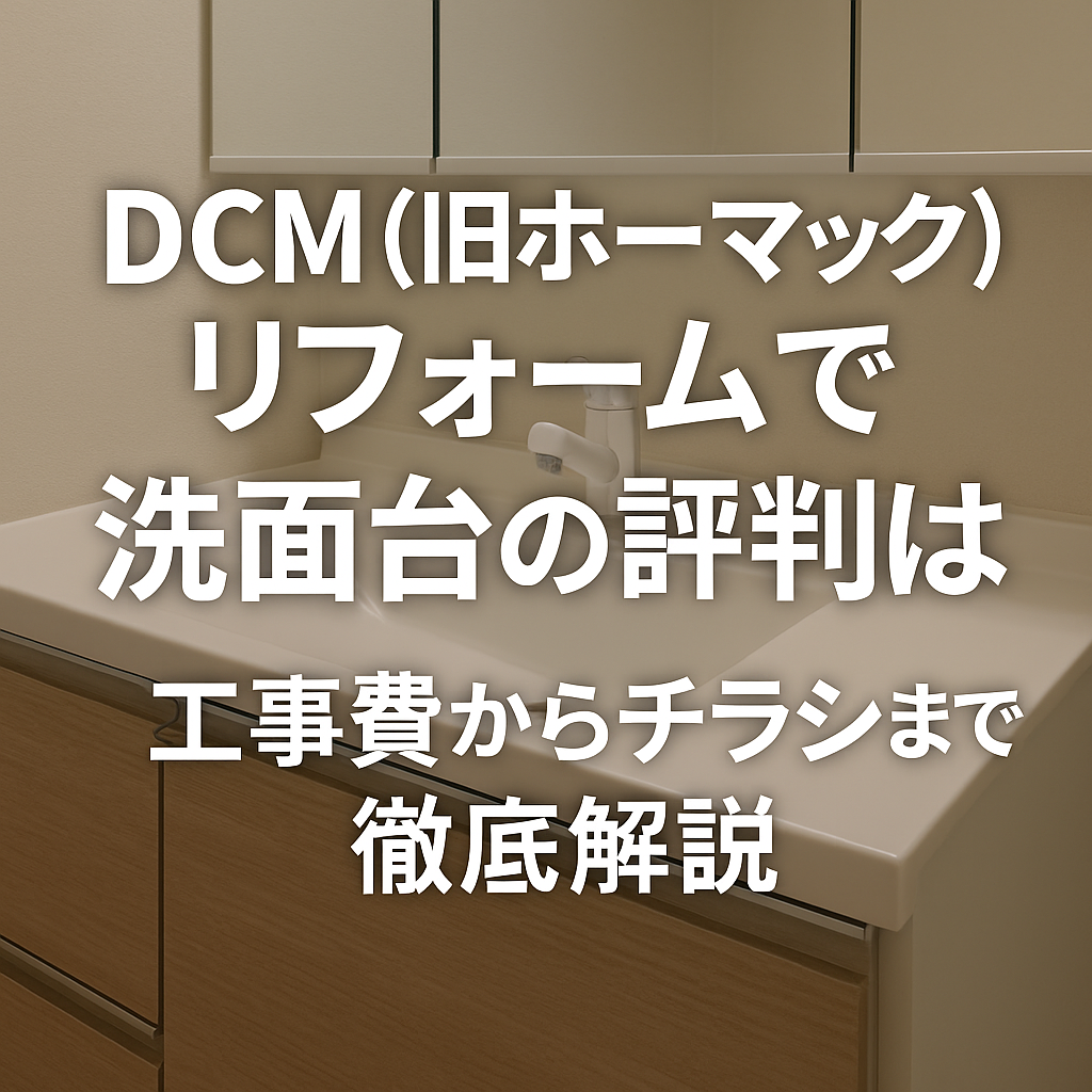 DCM(旧ホーマック)リフォームで洗面台の評判は？工事費からチラシまで徹底解説