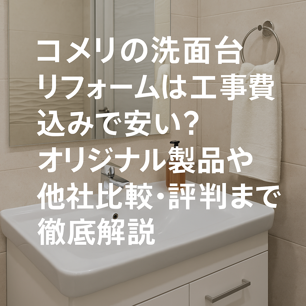 コメリの洗面台リフォームは工事費込みで安い？オリジナル製品や他社比較・評判まで徹底解説