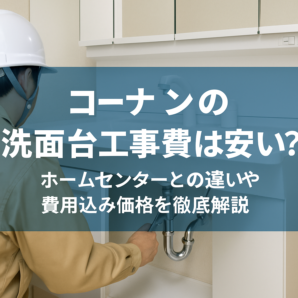 コーナンの洗面台工事費は安い？ホームセンターとの違いや費用込み価格を徹底解説