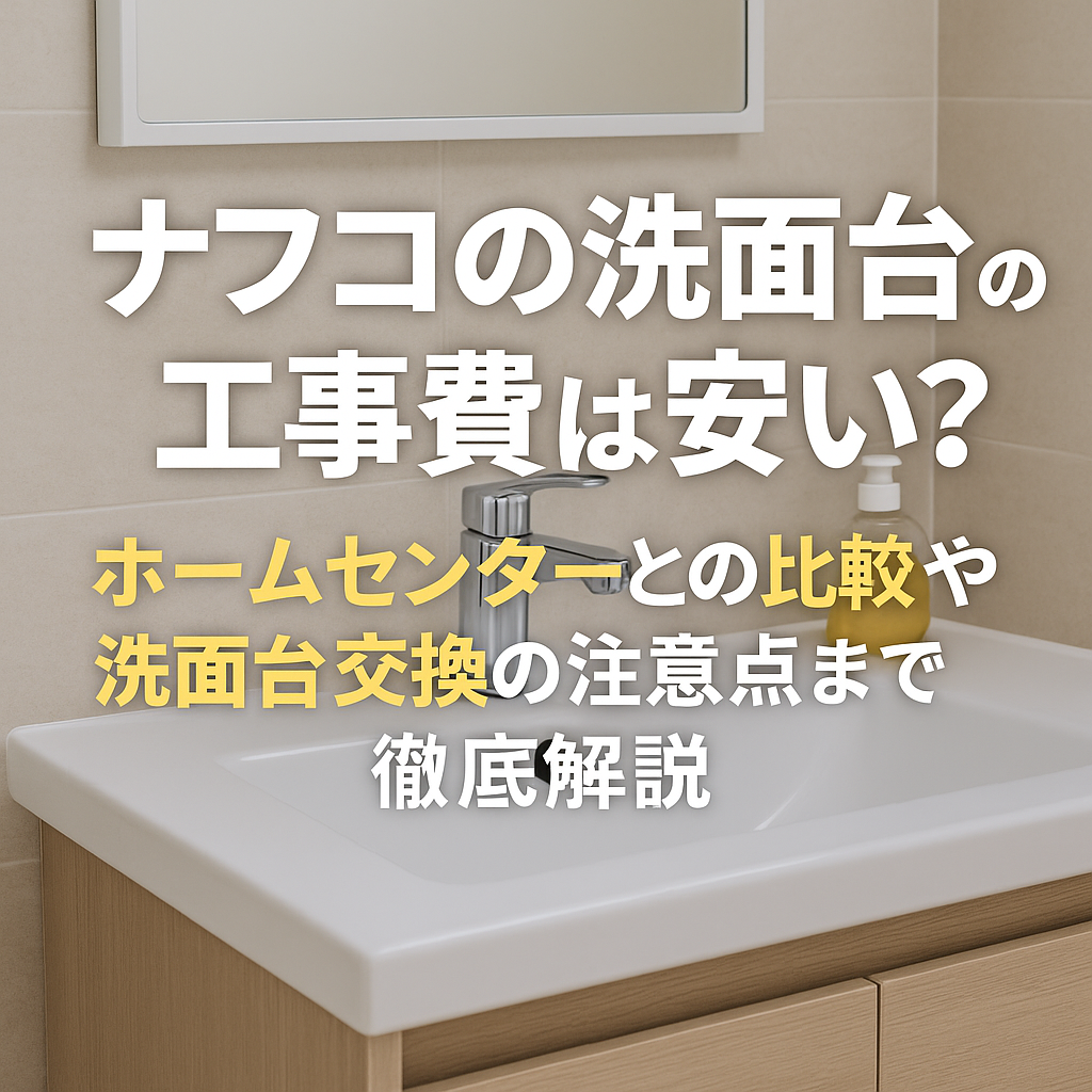 ナフコの洗面台の工事費は安い？ホームセンターとの比較や洗面台交換の注意点まで徹底解説