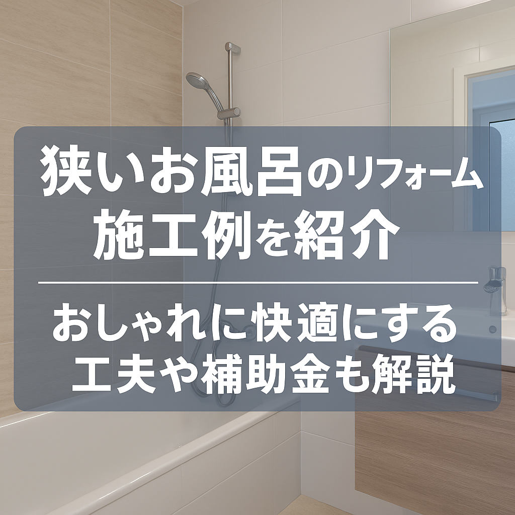 狭いお風呂のリフォーム施工例を紹介｜おしゃれに快適にする工夫や補助金も解説
