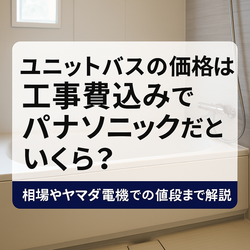 ユニットバスの価格は工事費込みでパナソニックだといくら？相場やヤマダ電機での値段まで徹底解説