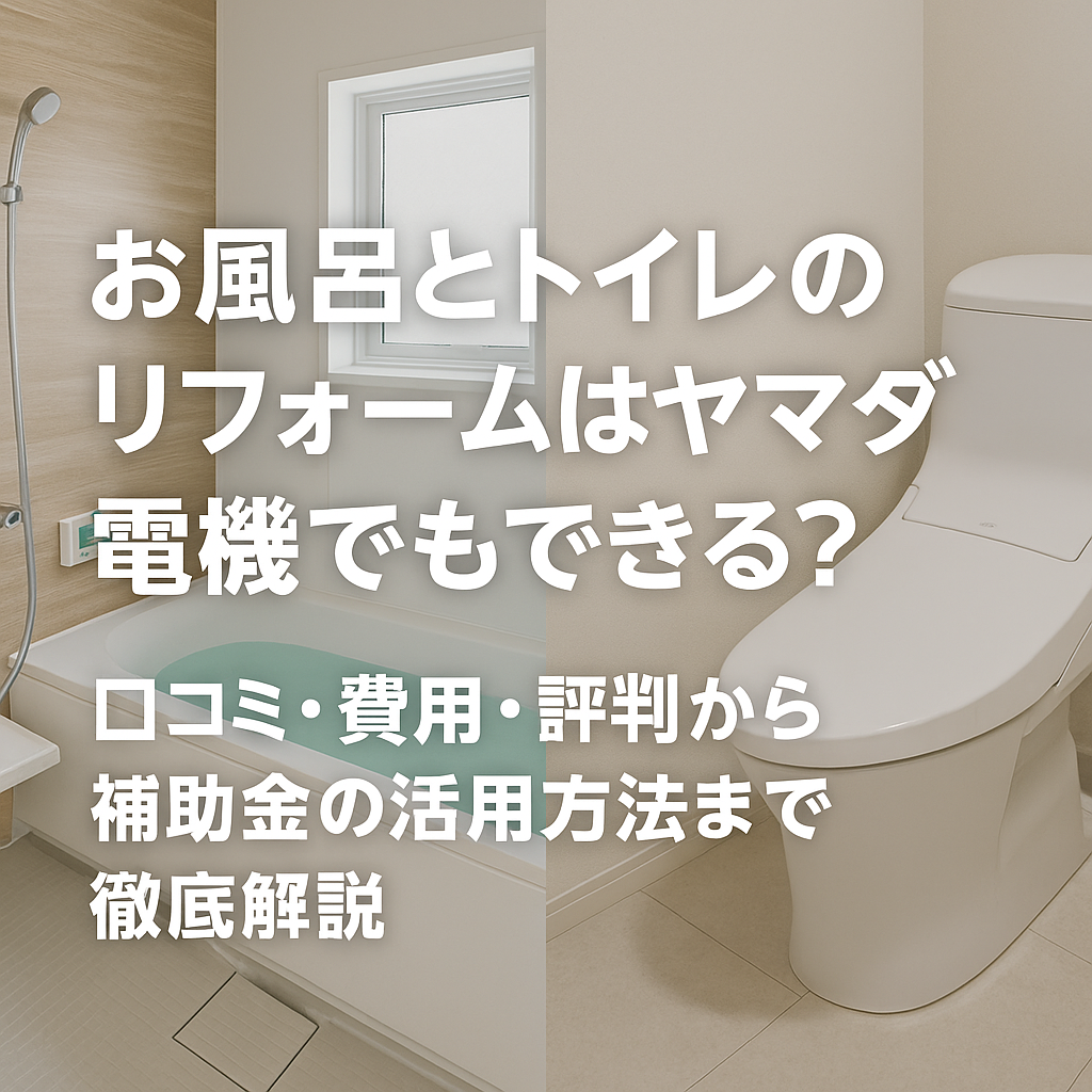 お風呂とトイレのリフォームはヤマダ電機でもできる？口コミ・費用・評判から補助金の活用方法まで徹底解説