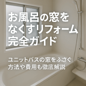 お風呂の窓をなくすリフォーム完全ガイド｜ユニットバスの窓をふさぐ方法や費用も徹底解説