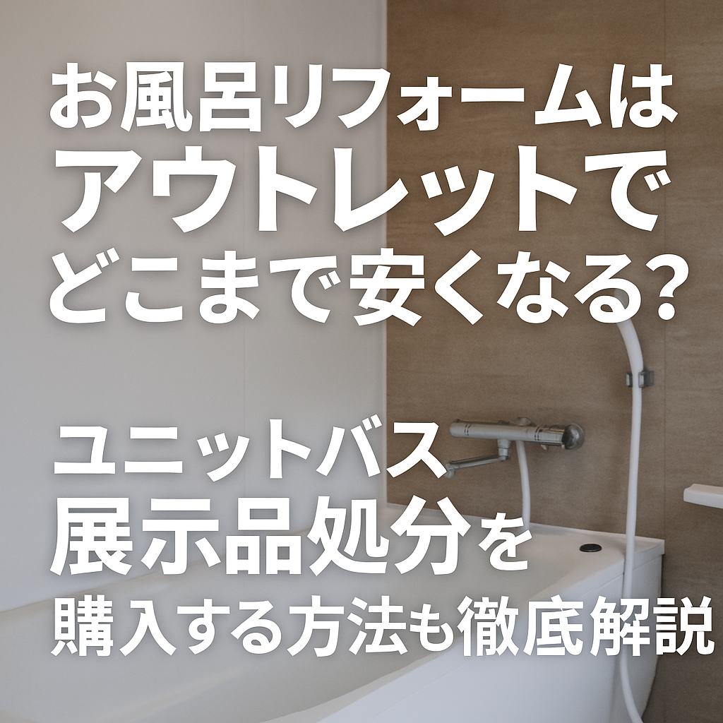 ユニットバスの展示品処分を購入する方法は？お風呂リフォームは 