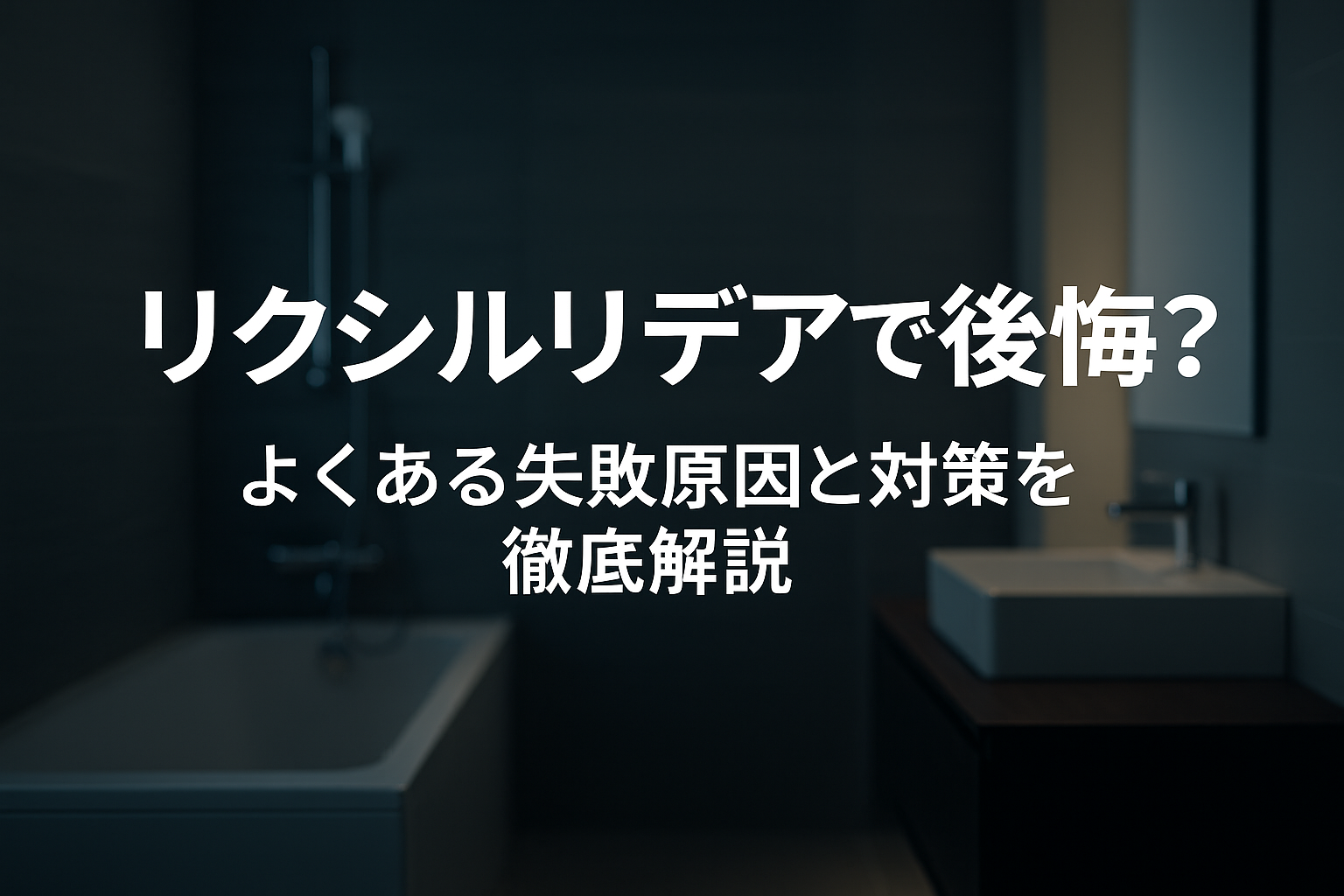 リクシルリデアで後悔？よくある失敗原因と対策を徹底解説