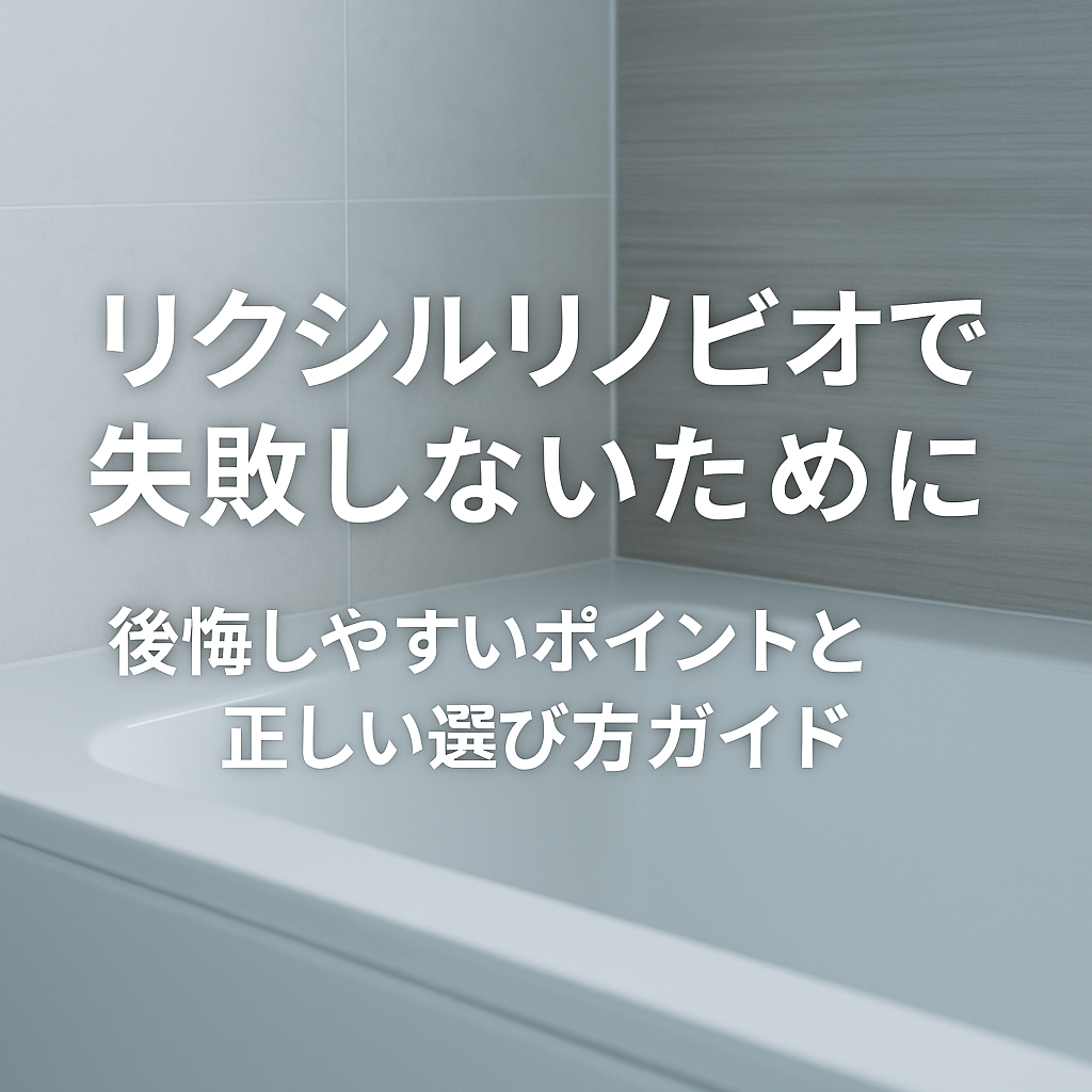 リクシルリノビオで失敗しないために｜後悔しやすいポイントと正しい選び方ガイド