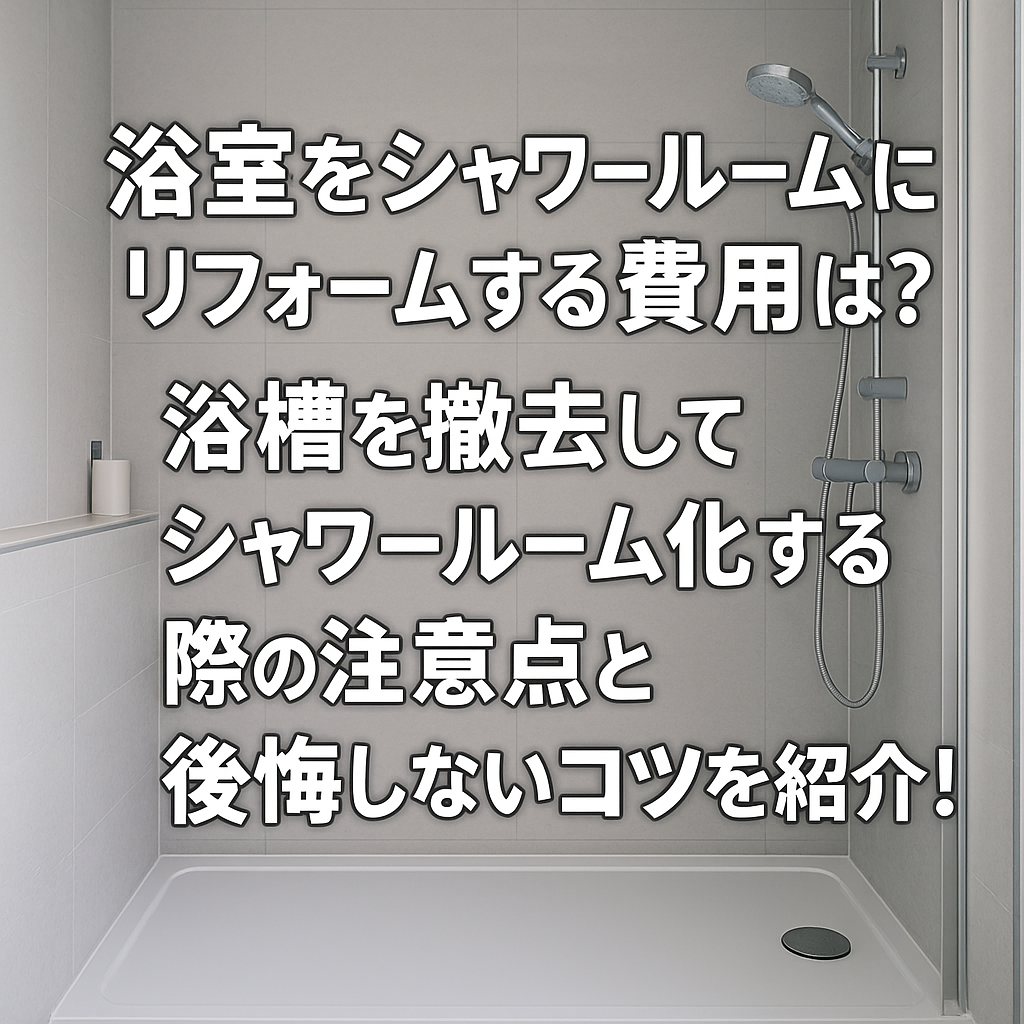 簡易シャワールームは3万円でもできる？浴室をシャワールームに 