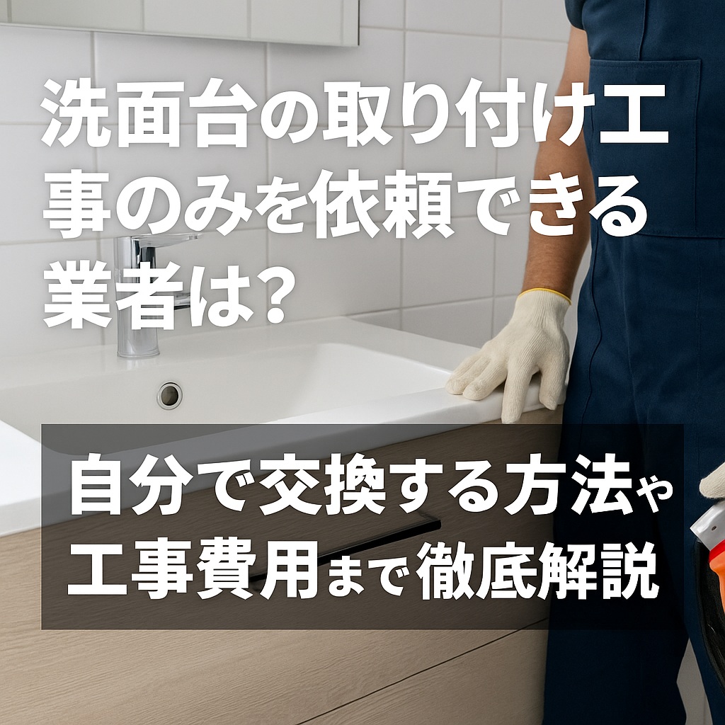 洗面台の取り付け工事のみを依頼できる業者は？自分で交換する方法や工事費用まで徹底解説